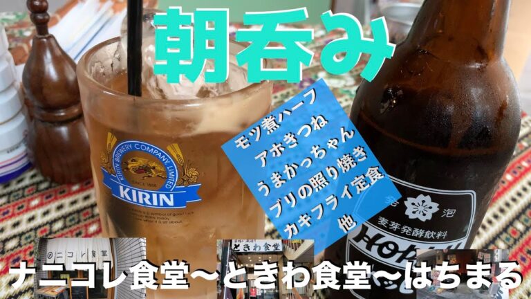 【休日の朝呑み】巣鴨かつさんぽ 「ナニコレ食堂」〜「ときわ食堂」〜「はちまる」3軒ハシゴ呑み食い