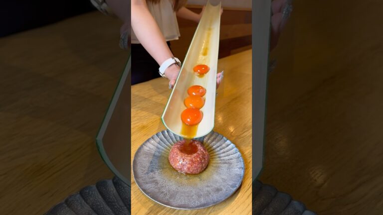 【生肉】竹ユッケ！raw meat Bamboo yukhoe #ヒロキヤ 六本木 #hirokiya roppongi 焼肉屋 六本木グルメ