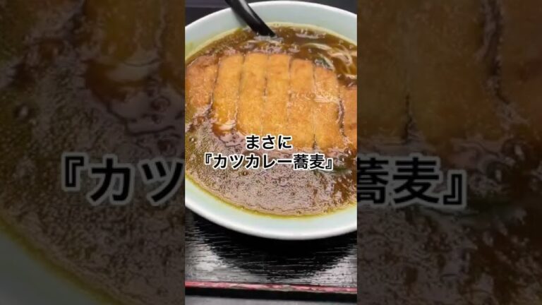 【福岡グルメ】博多最古の蕎麦屋『みすゞ庵』にて名物「カツカレー蕎麦」を喰らう！想像通りのビジュアルですがめちゃうまです！#shorts #福岡 #fukuoka #そば #soba #curry