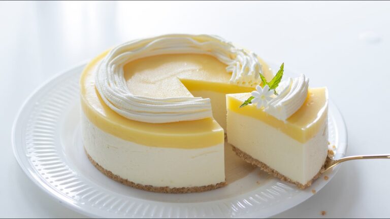 レモンのレアチーズケーキの作り方 No-Bake Lemon Cheesecake - HidaMari Cooking