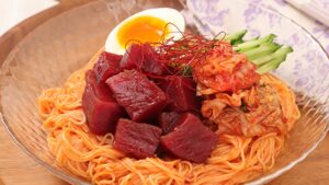 そうめんで簡単♪まぐろの旨辛ビビン麺 そうめんで簡単♪まぐろの旨辛ビビン麺