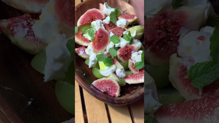 シャインマスカット、イチジク、マスカルポーネのサラダ。#shorts #camping #cooking