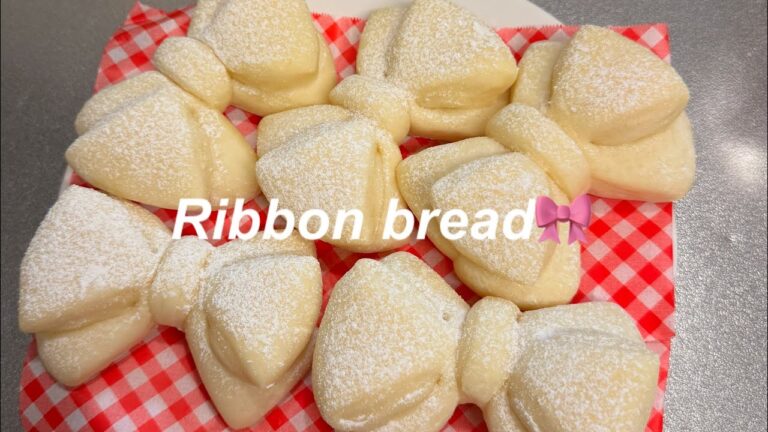 こねない練乳ミルクパン🎀100分で完成・翌日もふんわり【リボン成形】 時短パン