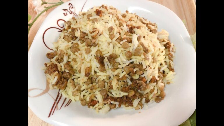 レンズ豆の炊き込みご飯　Lentil rice