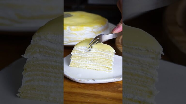 材料3つ！レンジで1分だけ！ミルクレープ作り方！#簡単レシピ