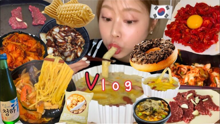 【モッパンVlog】トリュフクリームトッポギ？！どんどん新作ですぎて追いつきません😱❤️