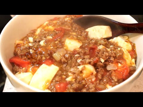 【トマト麻婆豆腐】フライパン1つで作れる。超絶かんたんたった10分で激ウマに！【飯Vlog】