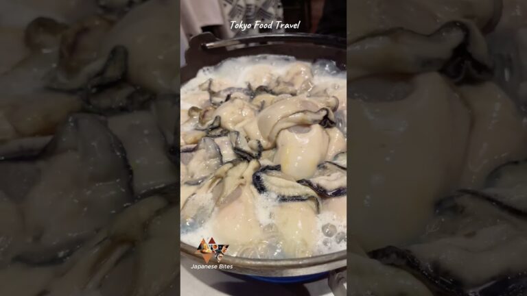恵比寿で超人気の牡蠣鍋。牡蠣たっぷりで雑炊まで美味しすぎる！！ Super delicious oyster stew.