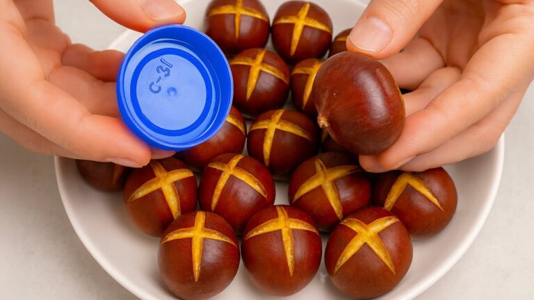 Peeling Chestnuts Made Easy – All You Need Is A Bottle Cap !