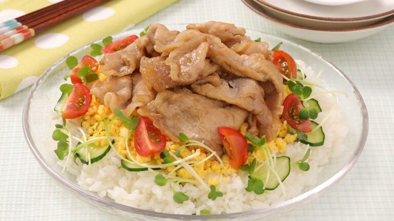 簡単華やか♪肉ちらし寿司