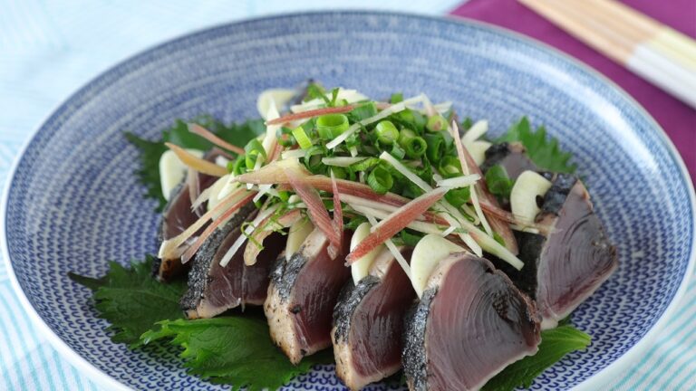 塩で食す！高知のかつおのたたき