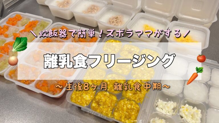 【離乳食中期】ズボラママがする離乳食フリージングをご紹介🍳 【生後8ヶ月／モグモグ期】