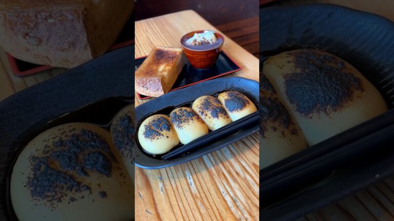 ついてこねて全て店主1人で調理する出来たてお餅モーニングと焦がし醤油餅【愛知 茶房もちつき庵】  #shorts #グルメ