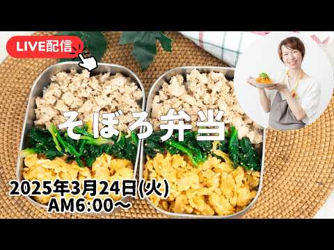 【３月２４日朝ライブ】花粉症でやる気ゼロでも作れる簡単弁当🍱