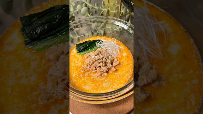 レンチン6分/本格濃厚担々麺🍜レシピはコメント欄に📝#痩せレシピ#簡単レシピ#ヘルシーレシピ#ダイエットレシピ#ダイエットメニュー 🍜 #電子レンジレシピ #時短ごはん #ワンボウルレシピ