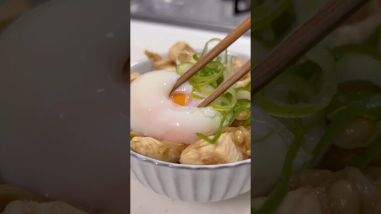 30kg痩せた男が監修！えのきと鶏のニンニク醤油丼の作り方を紹介します！#shorts #short