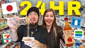 Eating ONLY Japanese Convenience Store Foods for 24 HOURS 🇯🇵