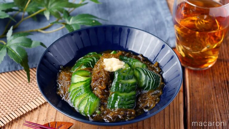 【もずくときゅうりの酢の物】簡単副菜！さっぱりとした味わい！切り方がポイント！