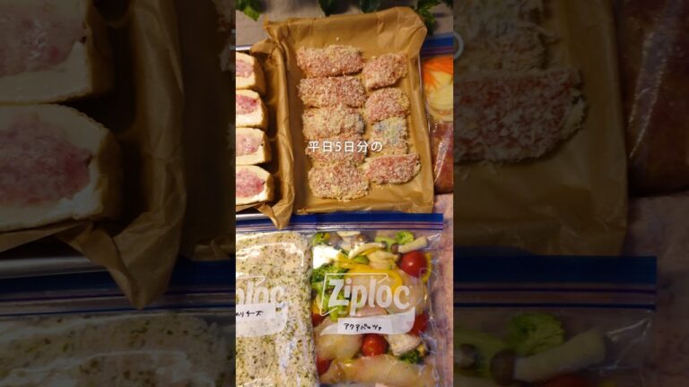 週末1時間で6品作り置き#冷凍ストック #簡単料理 #週末作り置き #冷凍レシピ #下味冷凍