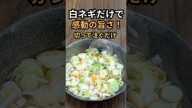 [白ネギだけで感動の旨さ] 切って注ぐだけ | 節約スープ