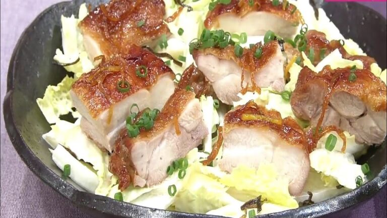 鶏肉の香り焼き白菜サラダ仕立て