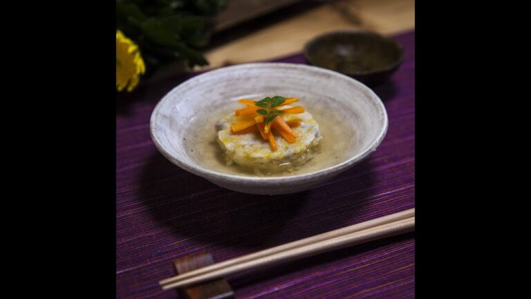 白と黄色の鮮やかな色のコンビ　白身魚の吹き寄せ真蒸 ｜和食のレシピ集