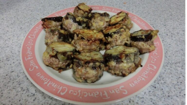 簡単茄子の挟み焼き