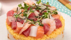 お祝いに♪華やか♪ちらし寿司ケーキ