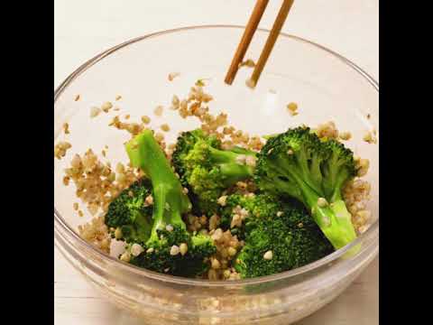 そばの実の使い方♡ブロッコリーとごま、そばの実の和風ホットサラダ