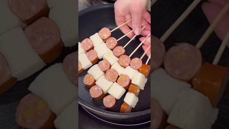 ヤバいほど美味しい！チーズウインナーパン串焼き#簡単レシピ #お酒のおつまみ #おやつ