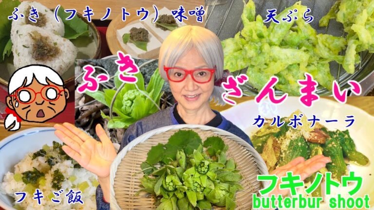 【ふきのとう／フキノトウ／蕗の薹を食べよう】ふきのとうレシピ　ふきざんまい！