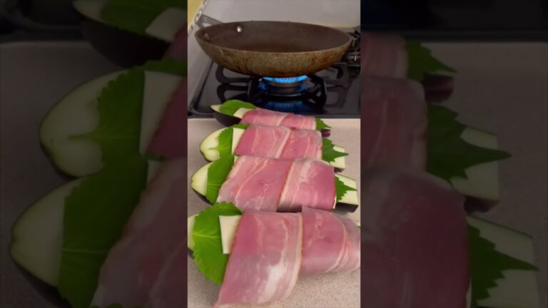 【大葉とチーズのベーコン巻き！なすの旨味が引き立つレシピ】｜クラシル #Shorts