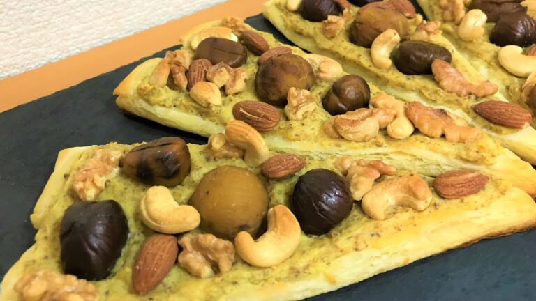 「甘栗」で作る簡単マロンカスタードで「マロン」と「ナッツ」のクロワッサン作ってみたよ！【パン作り】