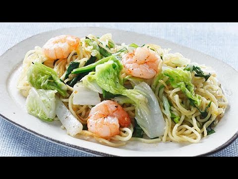 おかずラボ　たれを手作り（２）エビの塩焼きそば