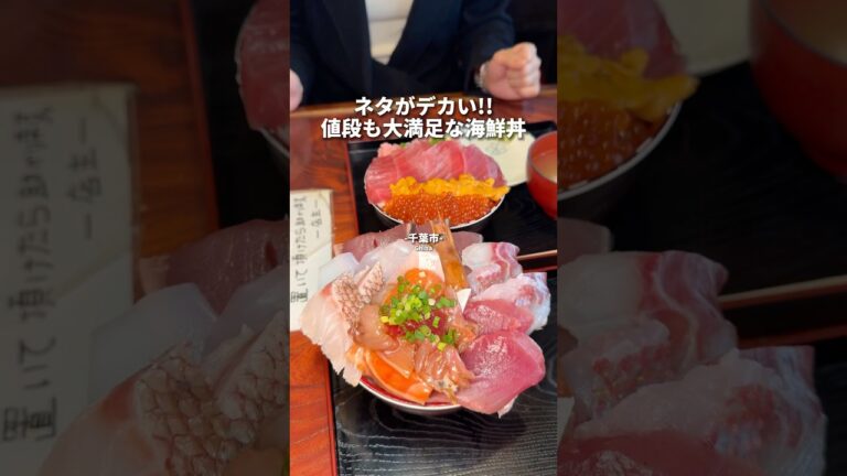 ネタがデカい‼︎値段も量も大満足海鮮丼#千葉グルメ #海鮮丼