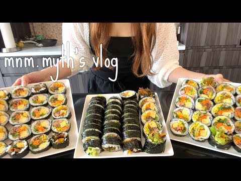 ウヨンウ弁護士にハマってキンパを大量に作り🌯朝昼晩食べた主婦のvlog