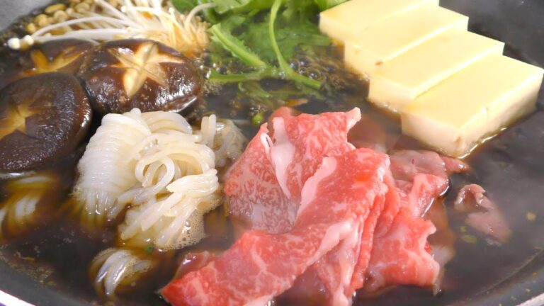 【すき焼き】フライパンで簡単調理！すき焼きの作り方