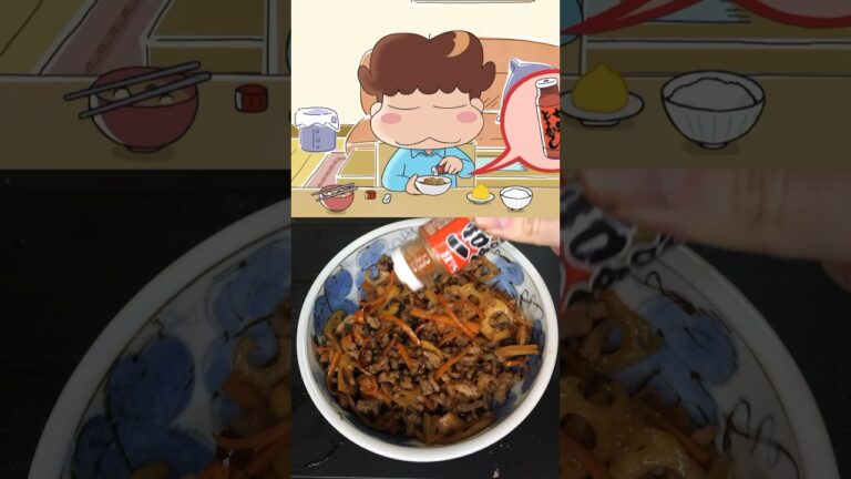 【あたしンち】ユズが作ったアレンジ料理再現して食べた集です#shorts #アニメ飯 #あたしンち