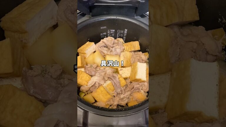 【簡単レシピ】大根と厚揚げ豆腐と豚肉の絶品煮込み😋#炊飯器レシピ