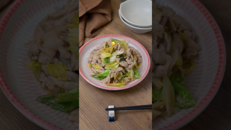 豚肉とキャベツのガリバタ炒め🤤🤤 #簡単レシピ #おうちごはん #豚肉レシピ #shorts