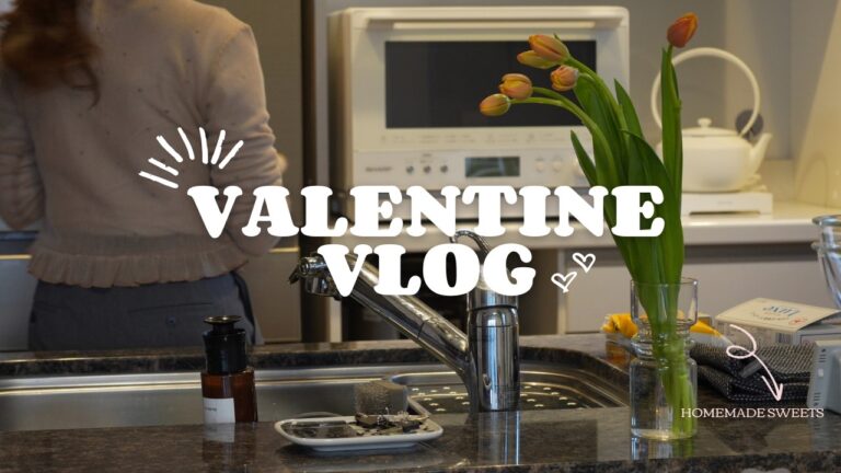 【Valentine Vlog🍫】大切な人に贈る失敗しないレシピ🤫♡簡単レアチーズケーキ🧁