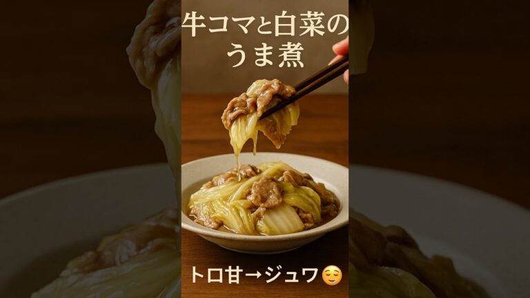 牛コマと白菜のうま煮　主婦のお役立ち情報 👏 #主婦#牛コマ#白菜#今日のごはん#おうちごはん