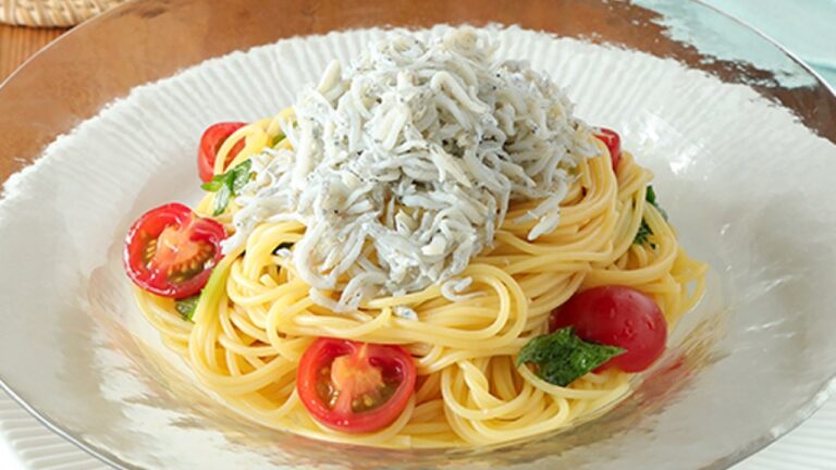 さっぱり♪しらすトマトの冷製和風パスタ