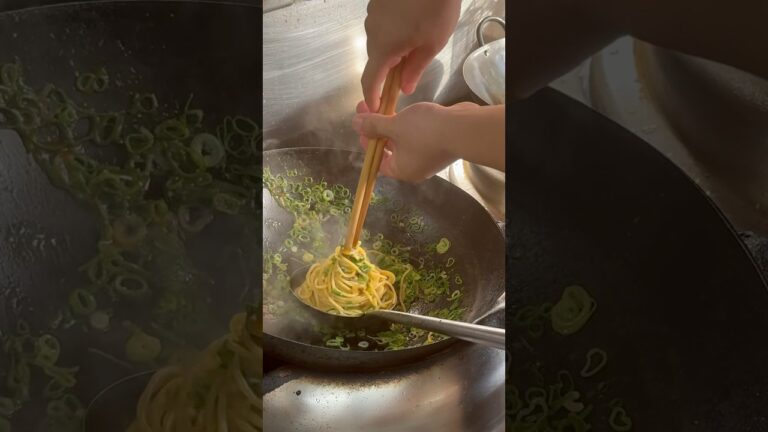 町中華のワンパン葱パスタ#shorts
