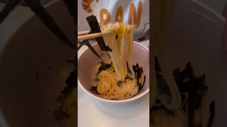 プチっとうどんを使って明太そうめんを食す #在宅ワーク飯 #簡単レシピ #プチっとうどん