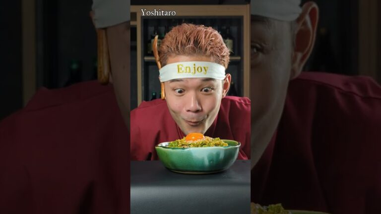 【鰹（カツオ）のネバネバ丼〜行者ニンニク醤油漬がけ〜】納豆とメカブの相性がたまら〜ん♪ #shorts #japan #bonito