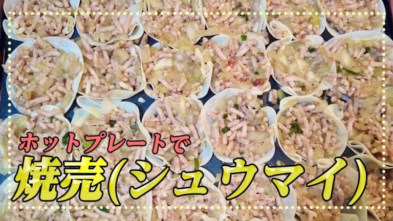 【シュウマイ】ホットプレート料理第2弾！餃子の皮を使ったシュウマイを作ったら、で部屋が煙たくなって彼女に叱られた【彼氏ごはん】