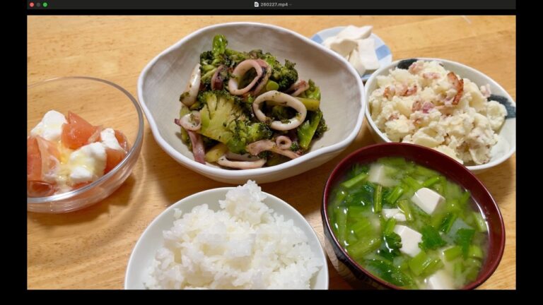 【寝落ち】🧑🏻‍🍳イカとブロッコリーのコンソメ炒め｜夜ごはん ノーカット料理動画｜作業BGM｜生活音