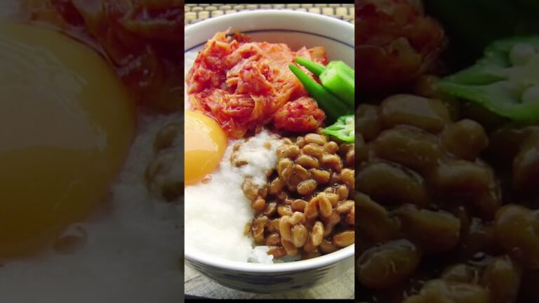 キムチ納豆とろろのスタミナどんぶりばくだん丼風