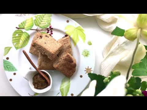 #36 / Super easy vegan oatmeal scone (gluten-free is possible) / 超簡単 ヴィーガン オートミールスコーン (グルテンフリーも可)